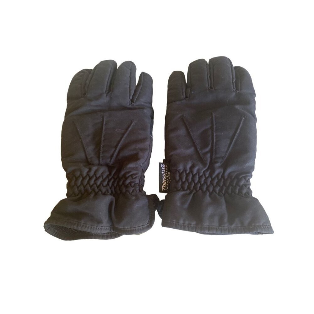 Black Ladies Medium Thinsulate Gloves 40 gram Insulation
